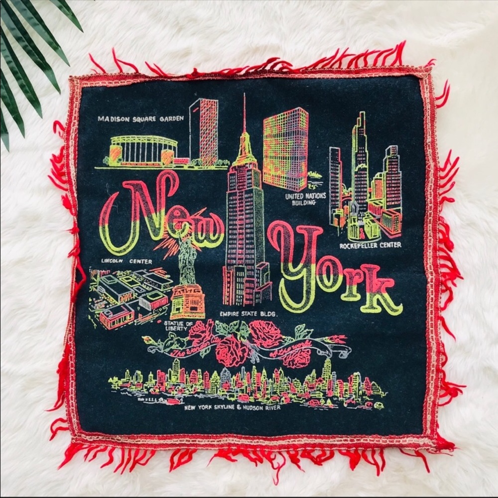Authentic Vintage 1940’s New York Pillow Case